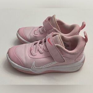 Nike girl’s Pink Strap Sneakers.  Size 11C.